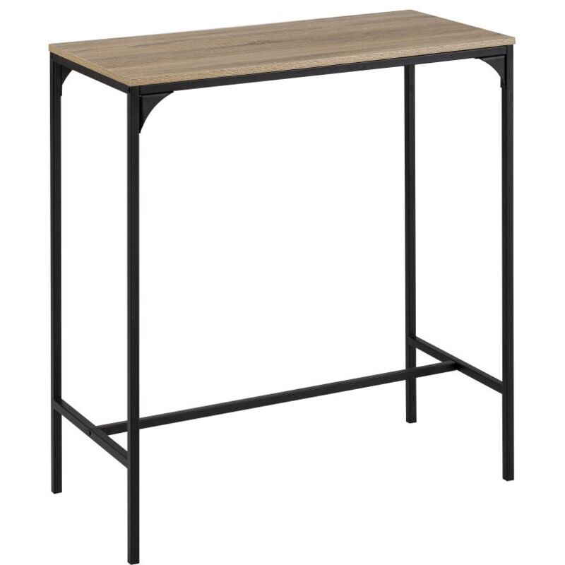 Console auxiliaire moderne en acier noir 100x45x95 cm