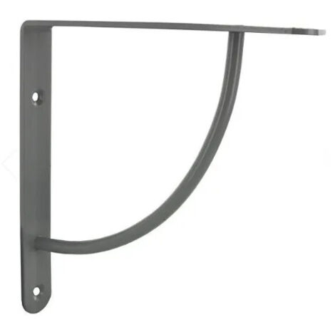 Console Bip bop 180x180mm, acier et époxy gris brillant.