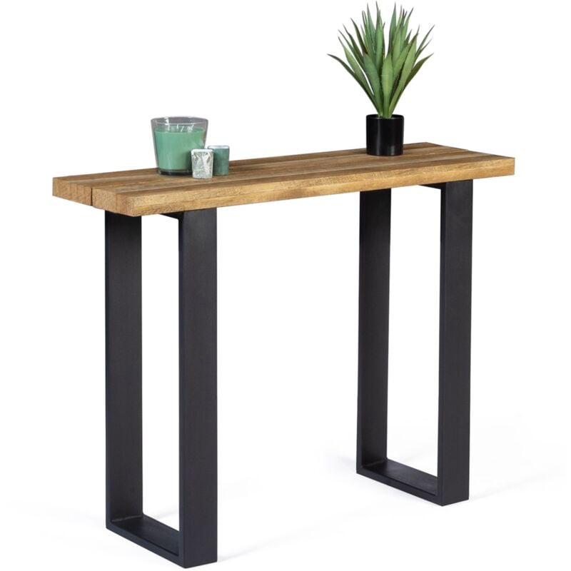 Console BLANCA plateau ajouré effet lattes