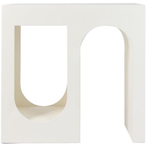 Console blanche bohème 80x38x80 cm – Meuble d'appoint moderne pour petits espaces – Matériaux de haute qualité – Signes Grimalt