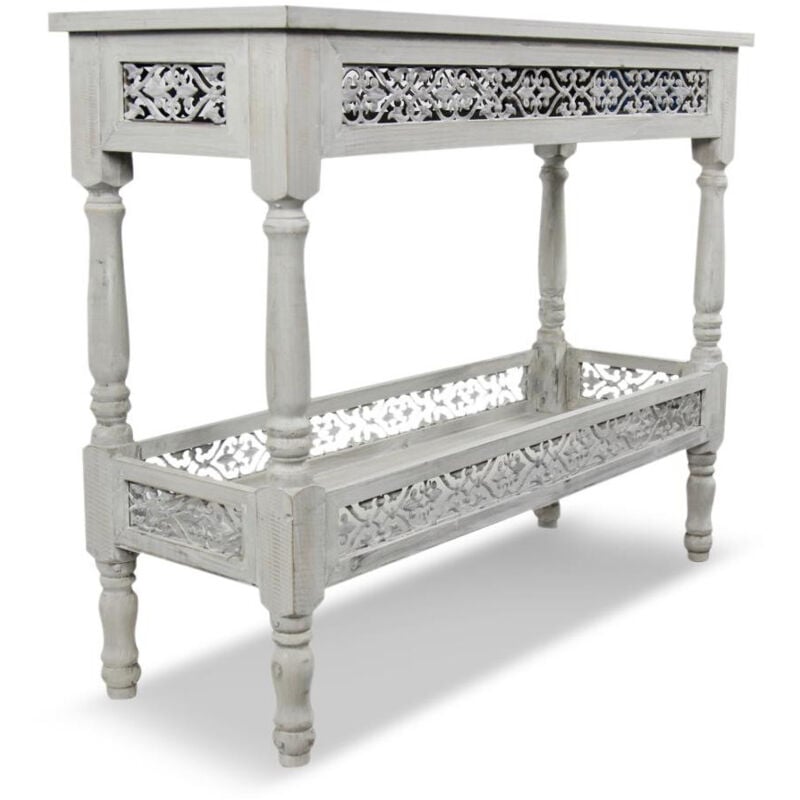 Console - Bois - Blanc - Décoration d'Autrefois