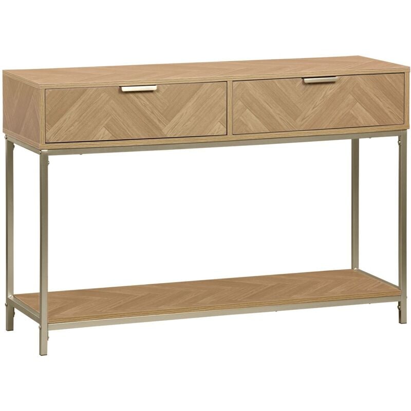 Sweeek - Console. Budapest. deux tiroirs. une étagère. l 110 x l 35 x h 75cm