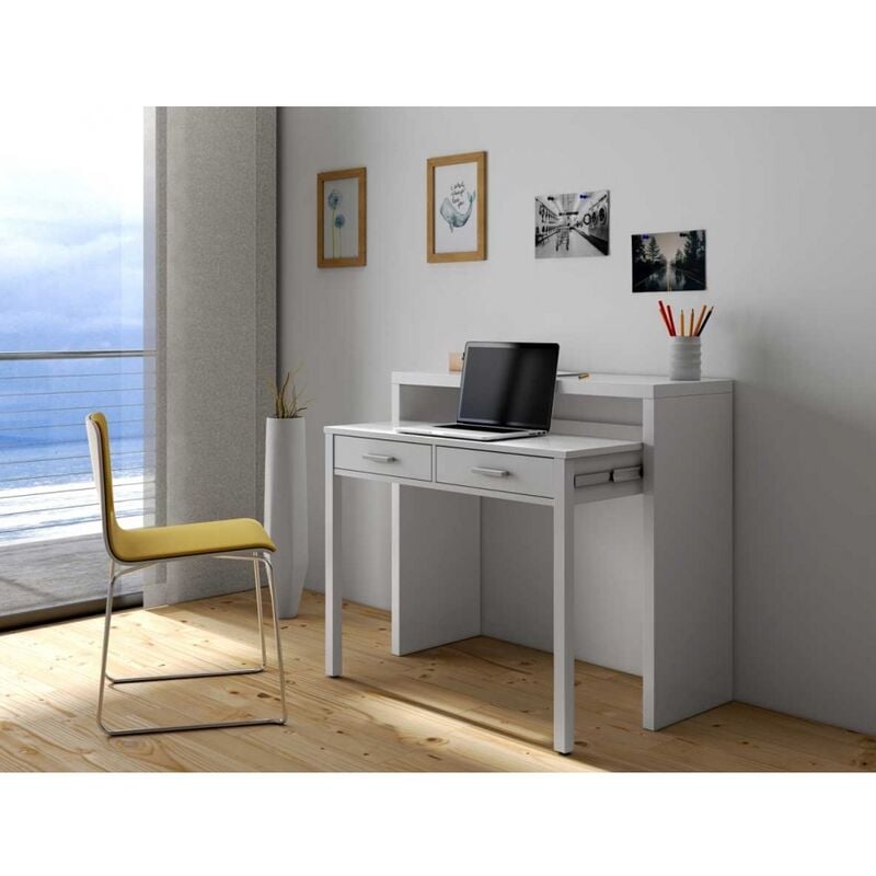 Console bureau max - Blanc - Blanc