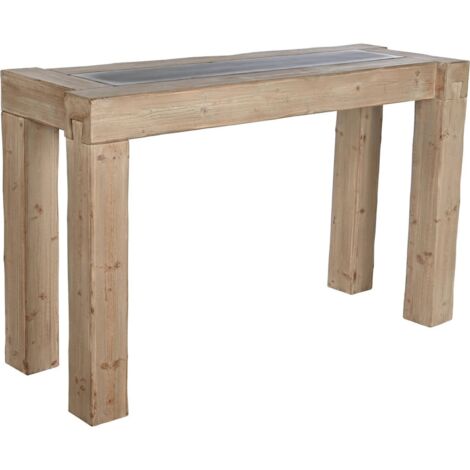 Console chic en bois pour entrée avec style et sobriété - Bois naturel