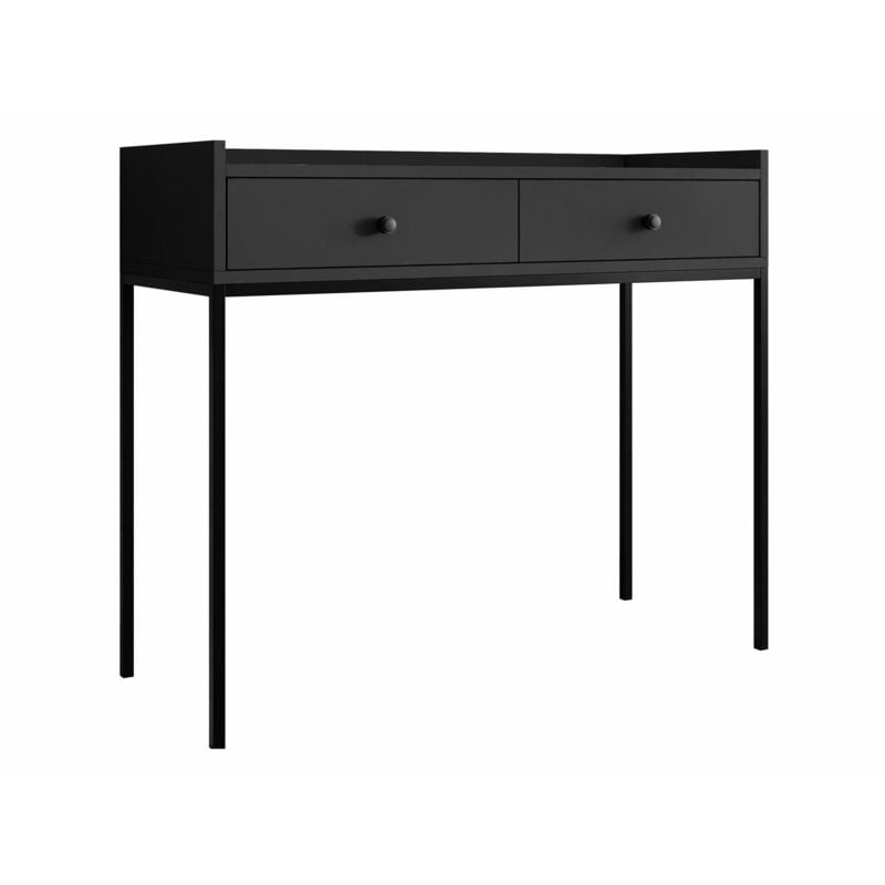 Mobilier1 - Console Comfivo Etmore 106, Noir, 86x100x40cm, Avec tiroirs