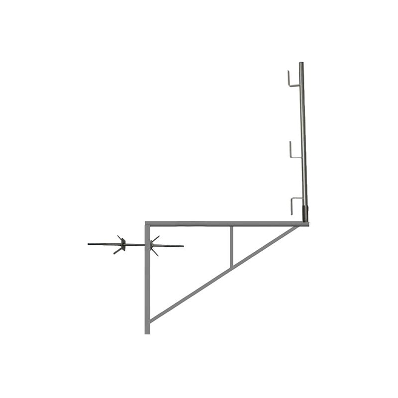 2 consoles d'échafaudage zinguées 1.00m x 1.50m - Tube rond - 110011509/02