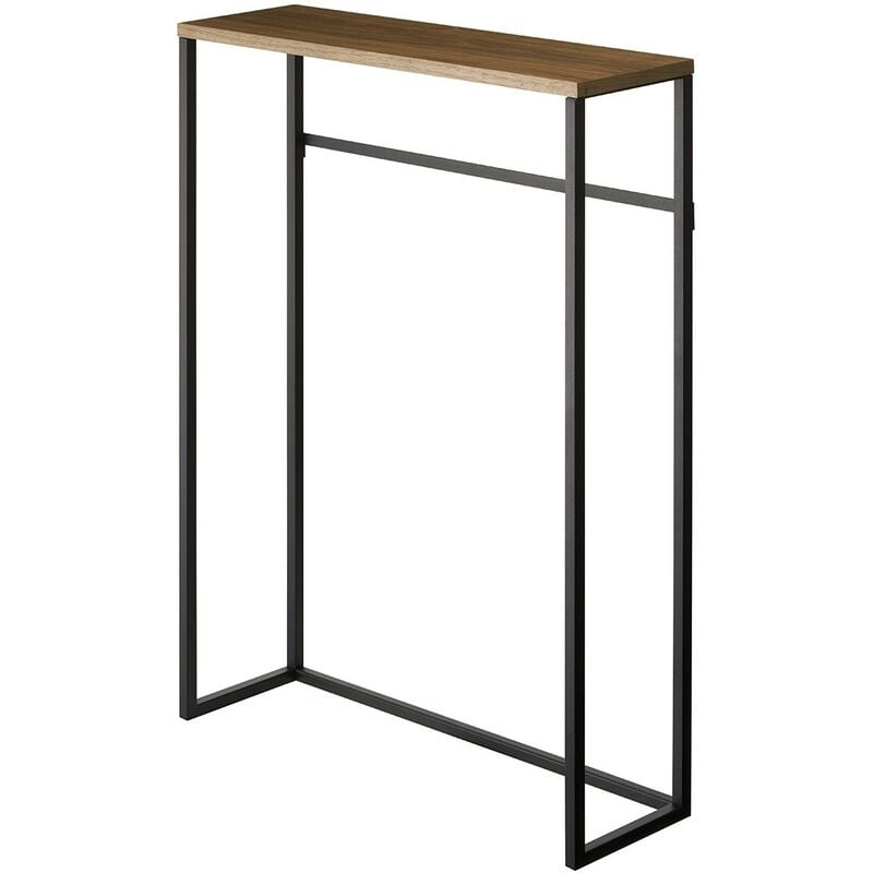 Calicosy - Console d'entrée métal et bois - L60 cm Noir - Noir