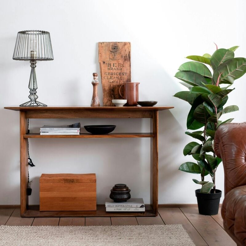 Pier Import - Console d'entrée bois de manguier feni