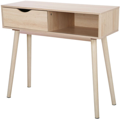 Console d'entrée en bois 1 casier et 1 tiroir 80x30x72cm