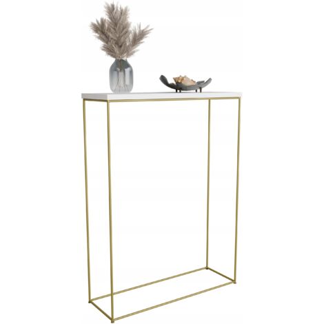 Console d'entrée en fil de fer de 8 mm 60x20 Or Blanc Mat