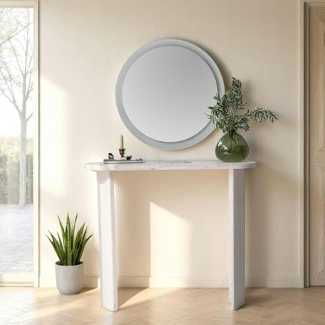Console d'entrée moderne en bois blanc SITIA