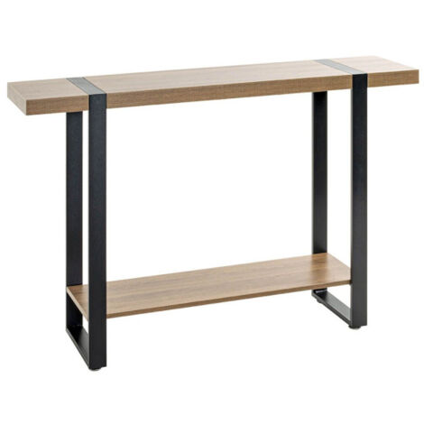 Console Design "Miranda" 120cm Chêne Foncé & Noir