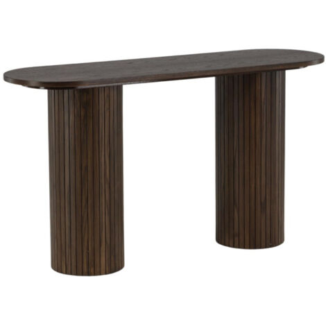 Console Design Nervuré "Bianca" 130cm Marron