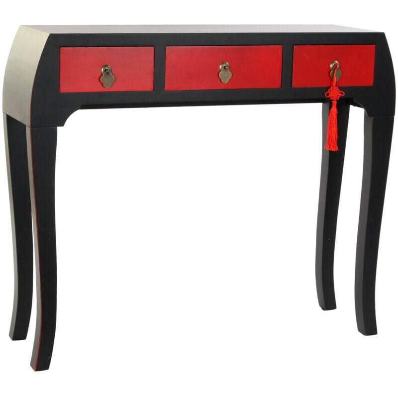 Console Sapin Mdf 96X27X80 Rouge