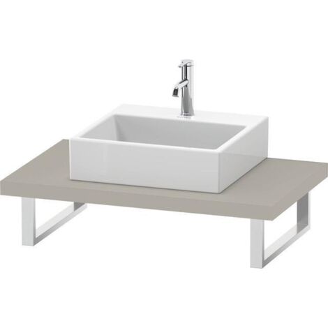 Console Duravit DuraStyle pour lavabos à poser et à encastrer, épaisseur du plateau 45mm, dimensions 2000x550mm, avec 1 découpe, Couleur (avant/corps): Décor blanc mat - DS102C01818-2000