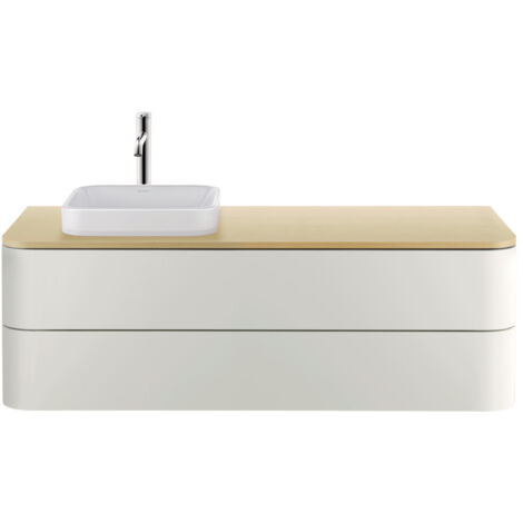 Console Duravit Happy D.2 Plus, 1300x550 mm, 1 découpe à gauche,