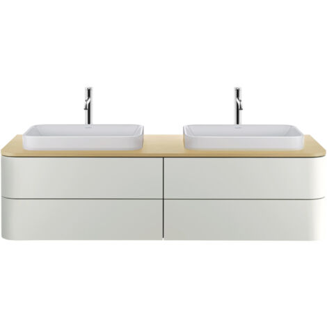 Console Duravit Happy D.2 Plus, 1600x550 mm, 2 découpes, pour