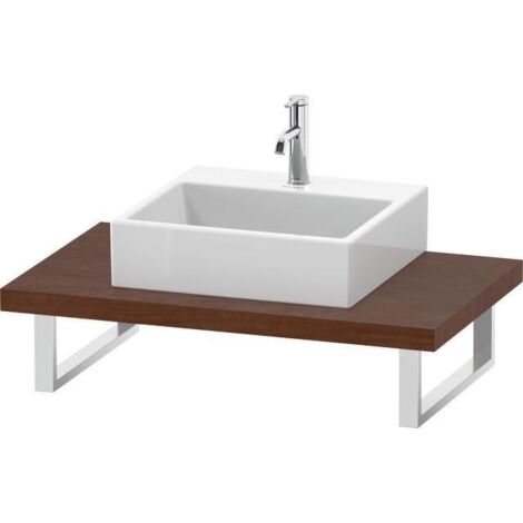 Console Duravit L-Cube pour lavabos à poser et à encastrer, épaisseur du plan 45mm, dimensions 800x550mm, avec 1 découpe, Couleur (avant/corps): Laque brillante blanche - LC102C08585-800