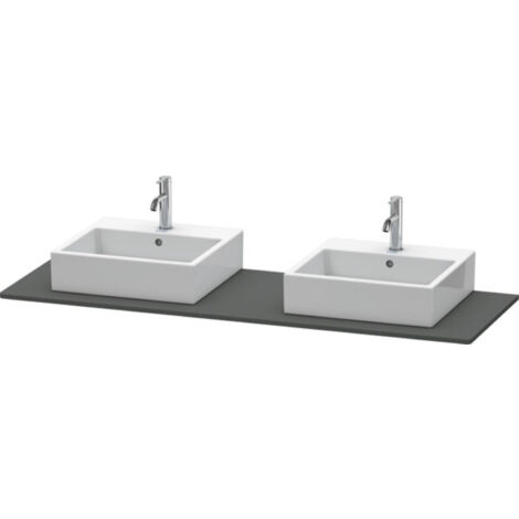Console Duravit XSquare 063H, 1600x 550 mm, 2 découpes,