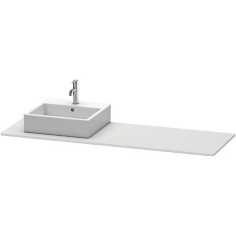 Console Duravit XSQUARE 16x1600x550mmavec découpe gauche blanc sdm