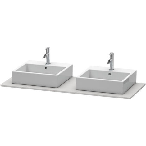 Console Duravit XSQUAREavec 2 découpes 16x1400x550mm blanc nordique