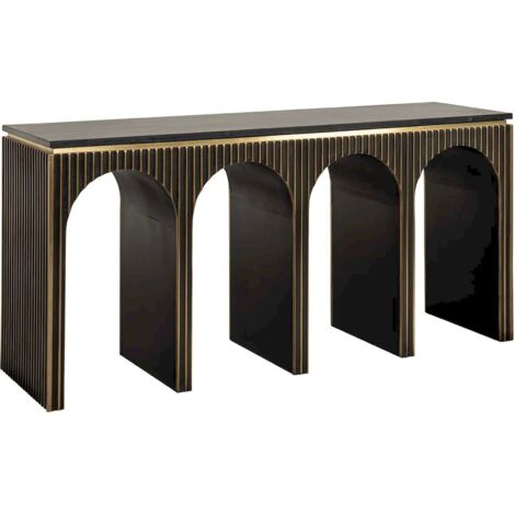 Console élégante Les Arcs finition dorée - Doré élégant