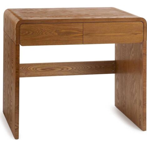Console en bois de frêne finition brun foncé élégante - brun bois de frêne foncé