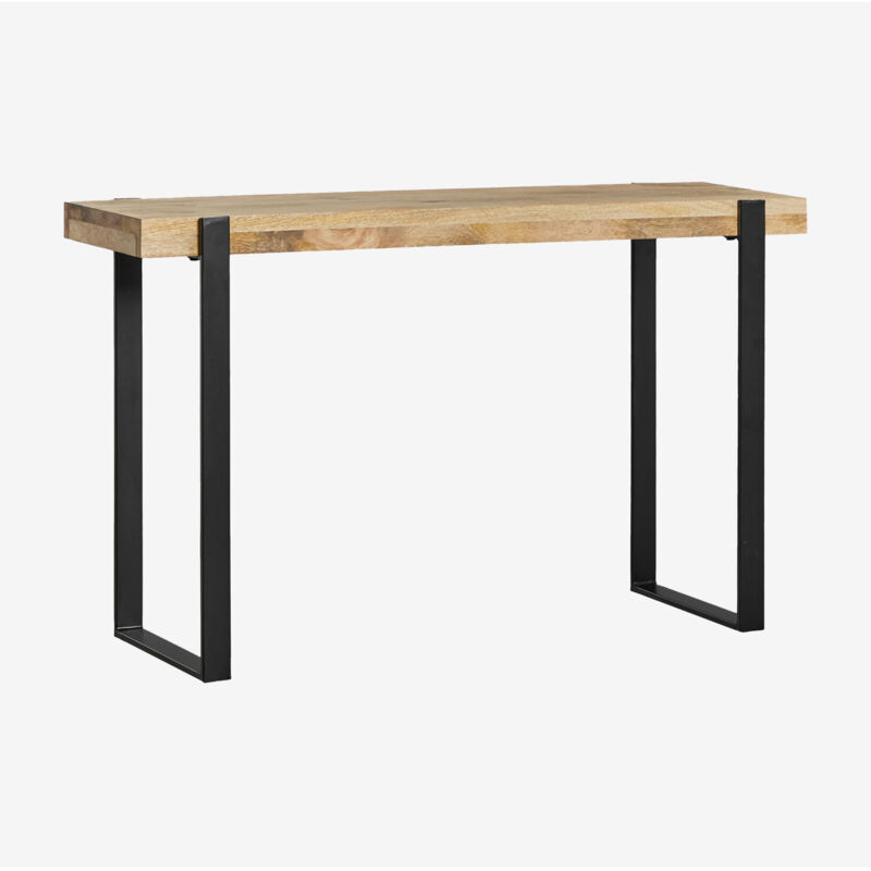 Sklum - Console en bois de manguier et acier de style Kiren
