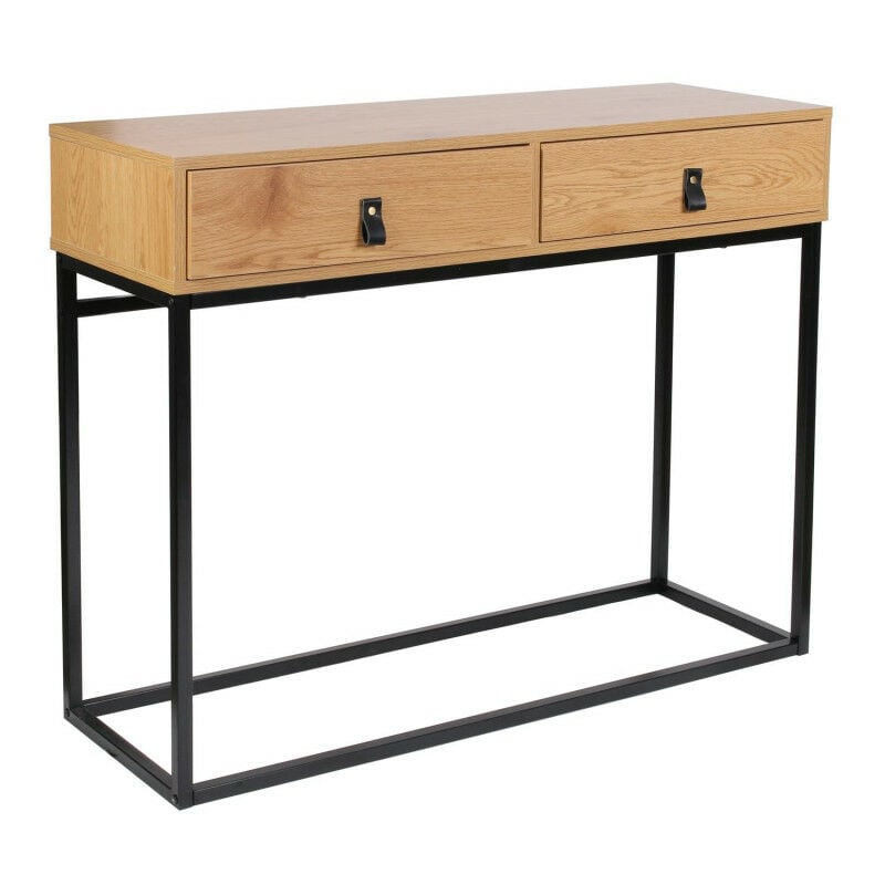 Console bois et métal Abbott 2 tiroirs