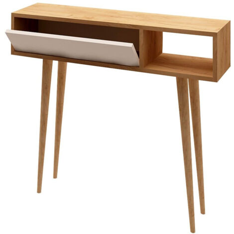 Console en bois "Oseyo" - 100 x 30 x 94 cm - Marron