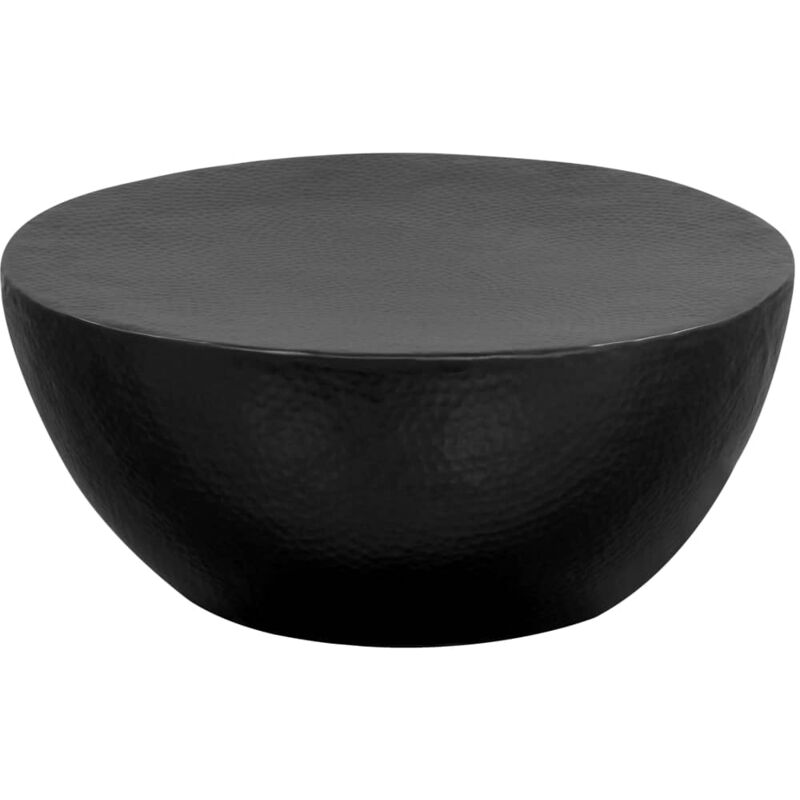 Vidaxl - Table basse Aluminium martelé 70 x 30 cm Noir
