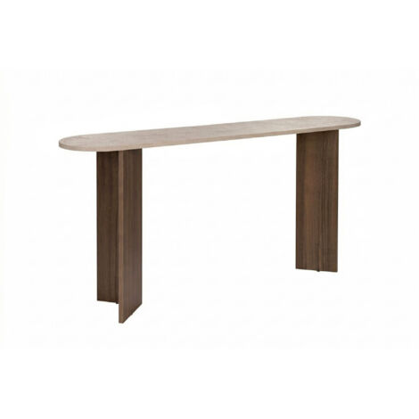 Console en bois "Sira" - 150 x 35 x 75 cm - Travertin