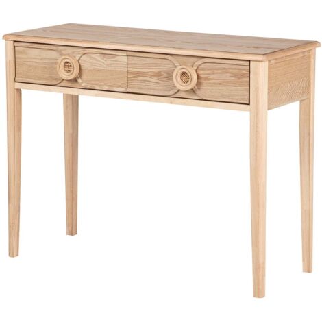 Console en MDF blanc et marron 100 x 39 x 77 cm