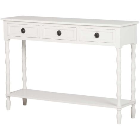 Console en MDF pin beige 110 x 30 x 75 cm