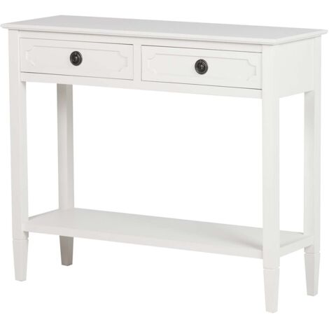 Console en MDF pin beige 90 x 30 x 75 cm