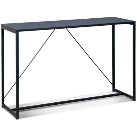 Console en métal noir 120 x 39 x 79cm - Industrielle - 1 barre de renfort