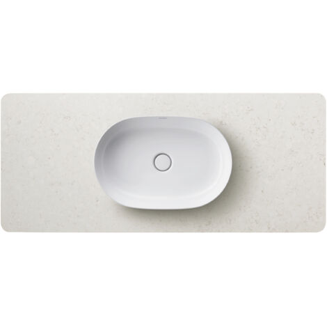 Console en pierre de quartz Duravit Luv LU9466, largeur 1388mm,