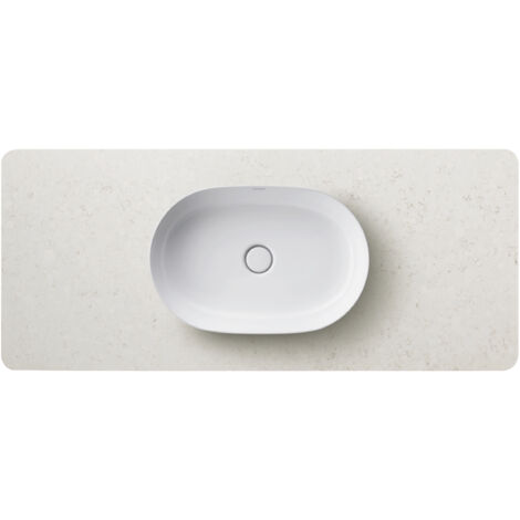 Console en pierre de quartz Duravit Luv LU9466, largeur 1388mm,