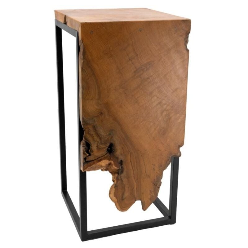 Console en teck et métal - Arden Sellette carrée