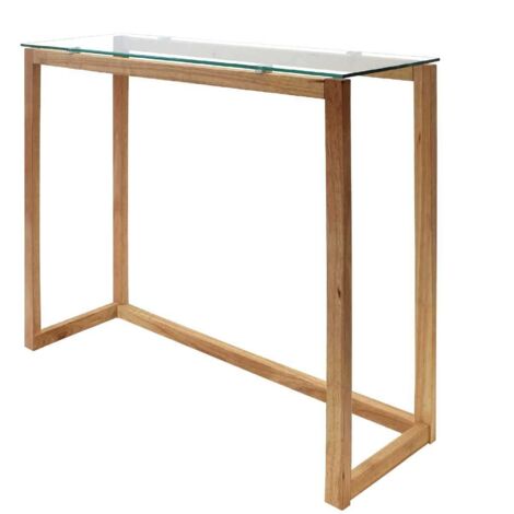 Console en verre et bois
