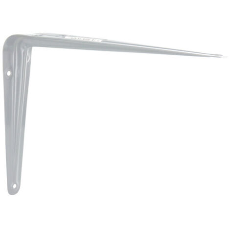 Console équerre à visser en acier laqué époxy blanc, 125 x 150 mm