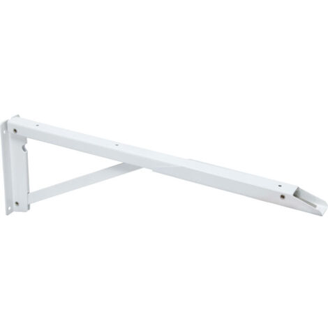 Console escamotable - Charge : 40 kg/paire - Décor : Blanc - Hauteur : 145 mm - Profondeur : 445 mm -