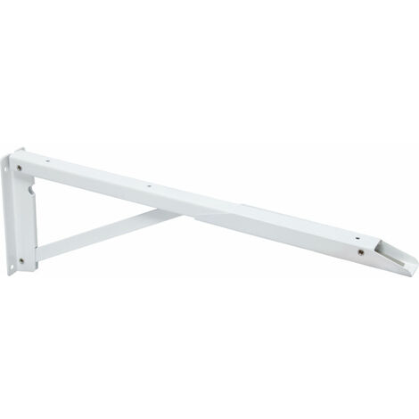 Console escamotable - Charge : 40 kg/paire - Décor : Blanc - Hauteur : 145 mm - Profondeur : 445 mm - ITAR