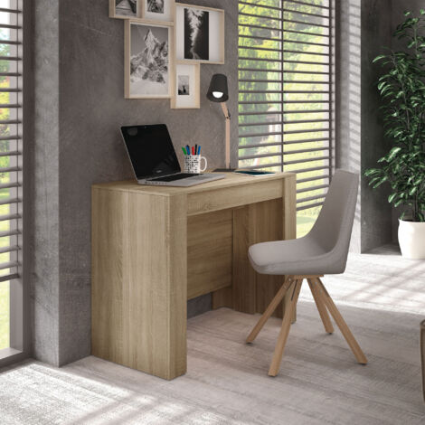 Console extensible 51/237x90x78 cm en bois décor chêne