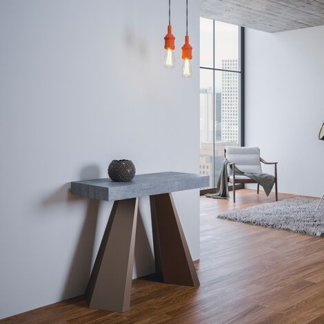 Console extensible 90x40/196 cm Diamante Small Premium Cement Structure Ours