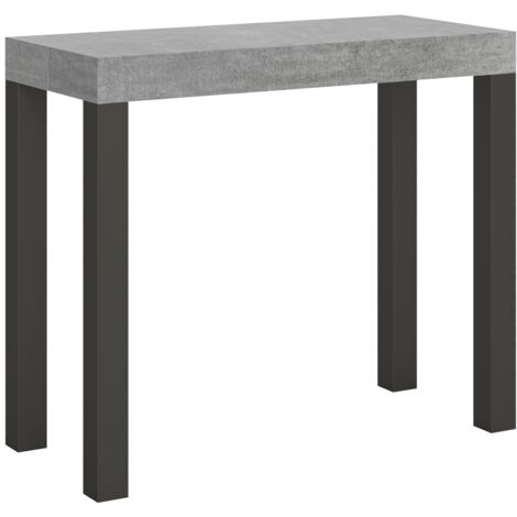 Console extensible 90x40/196 cm Everyday Small Cement Structure Anthracite