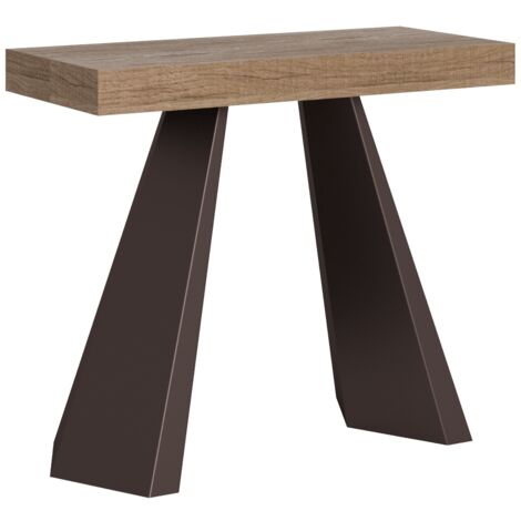 Console extensible 90x40/300 cm Chêne Diamant Premium Structure Ours Nature