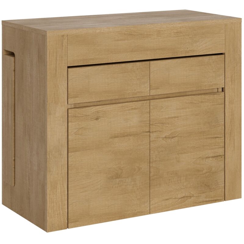 Itamoby - Console extensible 90x42/302 cm Evolve Quercia Natura avec banquette inférieure et supérieure