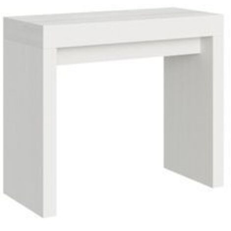 Console extensible blanche 12 personnes 40 à 300cm Ribo-Support 4 pieds