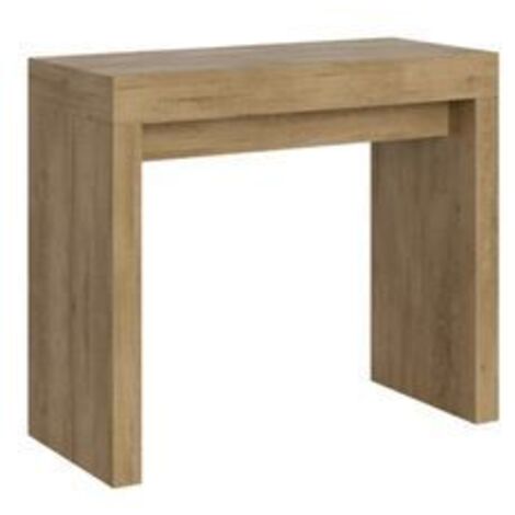 Console extensible bois clair 40 à 196cm Ribo-Support 4 pieds